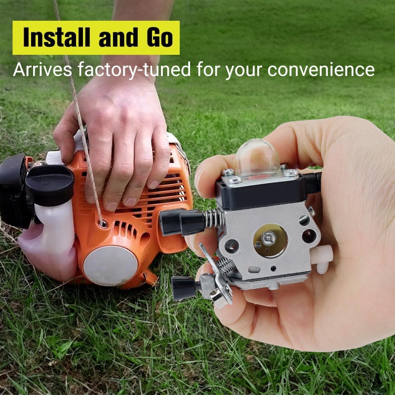 Butom FS55R FS45 FS38 Carburetor for Stihl HS45 FS 38 FS55 FS 45 FS46 FS55RC FS55RC HL45 FS46C KM55 FS45C FS55C Weed Eater Trimmer Replace C1Q-S97 C1Q-S186 - Image 4